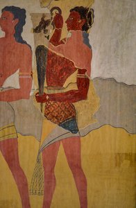 Reconstructie van de processie fresco door Minoan