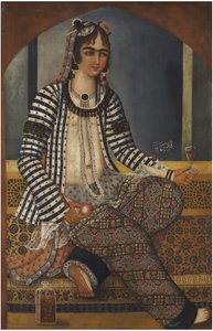 Portret van een Dame door Mirza Baba