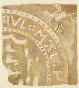 Tegel uit de salon achter de kapel van Canynges door Miss Martha Bird