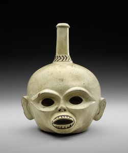 Schedelvat door Moche Moche