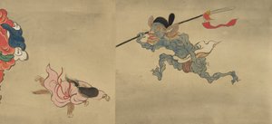 Kopie van Nachtparade van Honderd Demonen uit de Shinjuan-collectie, 18e eeuw door Mochizuki Gyokusen