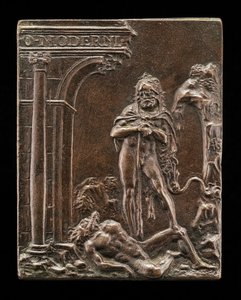 Hercules Triomfeert over Antaeus door Moderno