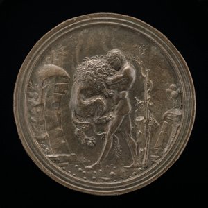 Hercules en de Nemeïsche leeuw door Moderno