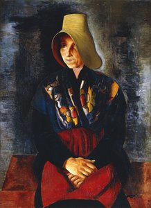 Portret van de moeder van Renee Kisling; Portrait de la Mere de Renee Kisling door Moise Kisling