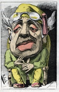 Allegorie van een gehoornde man in de 19e eeuw in 