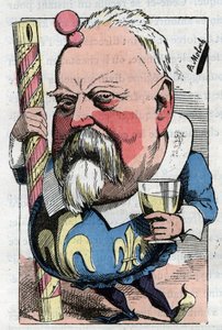 Cartoon door Burggraaf de Lorgeril (Hippolyte Louis), Franse politicus door Moloch