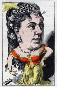 Portret van Emma Valladon alias Theresa (1837 -1913) zangeres van het Franse cabaret in 