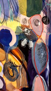 Dynamische abstracte lagen door Monika Riethmueller