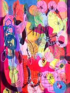 Levendige abstracte tuin