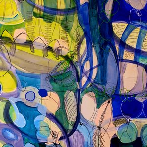 Levendig, vloeiend en abstract