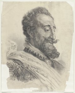 Manskop, met baard, naar rechts door Monogrammist AC