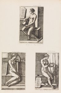 Rekenkunde, uit De Zeven Vrije Kunsten, plaat 4, 1544 door Monogrammist B