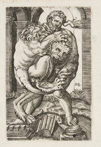Hercules en de Nemeïsche Leeuw door Monogrammist B