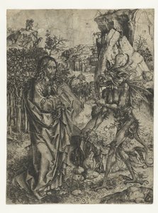 De verzoeking van Christus door Monogrammist LCZ