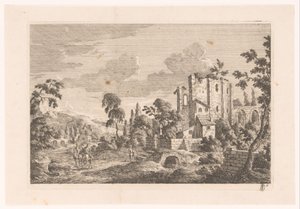 Landschap met ruïne