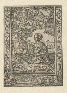 Vanitas Heer en vrouw met doodshoofd