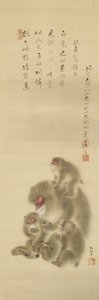Apen van Mori Sosen (Nomura Kunstmuseum) door Mori Sosen