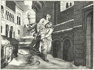 Einhard en Emma door Moritz Ludwig von Schwind
