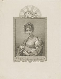 Portret van de actrice Friederike Schirmer, geboren Christ