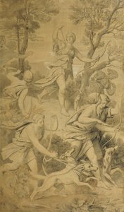 Diana met haar metgezellen door Moritz Ludwig von Schwind