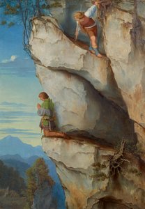 Keizer Maximiliaan I in de Martinswand door Moritz Ludwig von Schwind