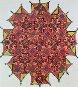 Textiel met geometrisch patroon