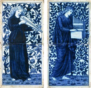 Een set van vier William Morris Co, ca. 1900 door Morris and Company