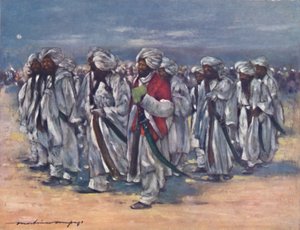 Baluch Chiefs op Durbar Day, 1903 door Mortimer L Menpes