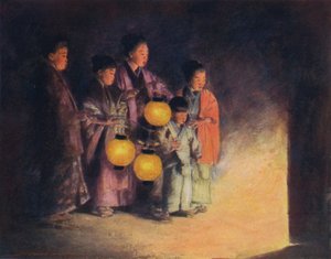 Bij het licht van de lantaarn