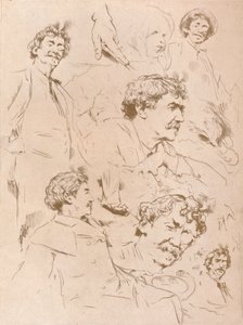 Portretstudies, ca. 1880, 1904 door Mortimer L Menpes