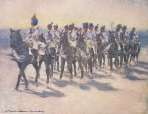 Het keizerlijk cadettenkorps bij de Durbar, 1903 door Mortimer L Menpes