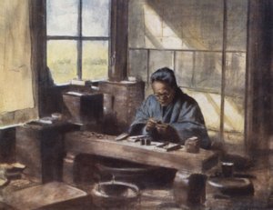 Een Cloisonne Werker door Mortimer Ludington Menpes