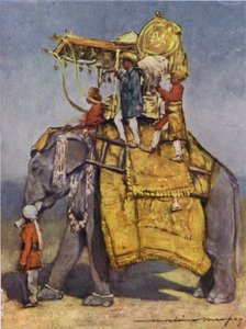 Een Staat Olifant in al zijn Versieringen door Mortimer Ludington Menpes