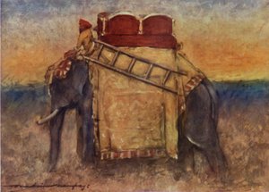 Een olifant uit Centraal-India door Mortimer Ludington Menpes