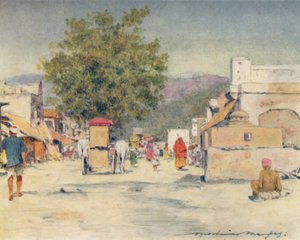In de stad Jeypore, 1905 door Mortimer Ludington Menpes