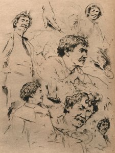 Studies van James McNeill Whistler, c1886, 1903 door Mortimer Ludington Menpes
