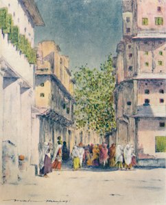 Door de straten van Delhi, 1905 door Mortimer Ludington Menpes