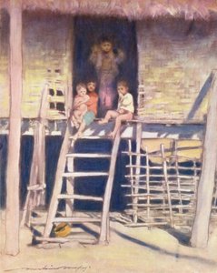 Wereldkinderen: Birmees, De Trappen door Mortimer Ludington Menpes
