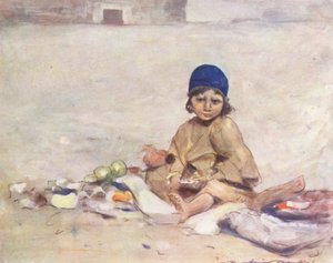 Wereldkinderen: Kasjmier, Stilzittend door Mortimer Ludington Menpes