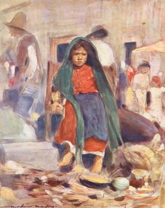 Wereldkinderen: Mexicaans, Water Halen door Mortimer Ludington Menpes