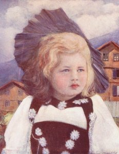 Wereldkinderen: Zwitsers, Een Baby van Interlaken door Mortimer Ludington Menpes