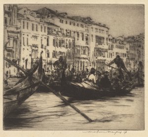 Feestdag, Venetië door Mortimer Menpes
