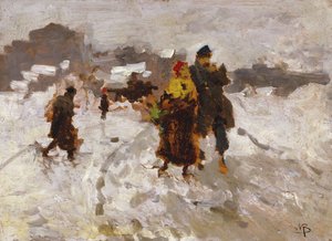Figuren in de Sneeuw