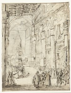 Katafalk van Keizer Matthias van Oostenrijk door Moses Ter Borch