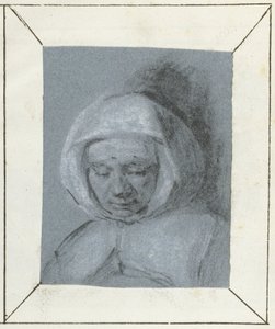Studie van een vrouwenhoofd door Moses Ter Borch
