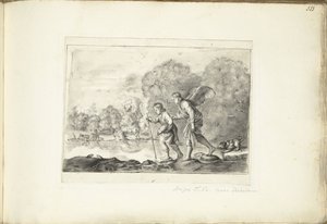 Tobias en de engel door Moses Ter Borch