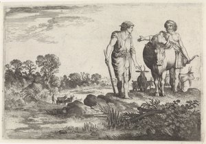 Argus vraagt Mercurius bij hem te blijven Mercurius en Argus (serie titel) door Moyses van Wtenbrouck