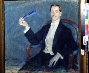 Portret van de dichter Nikolay Gumilyov (1886-1921)