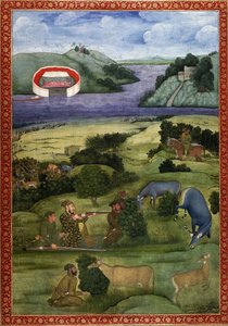 Een prins en metgezellen die op zwartwild jagen, c.1670-80
