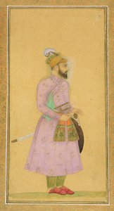 Staand figuur van een Mughal prins, uit het Small Clive Album, c.1630-40